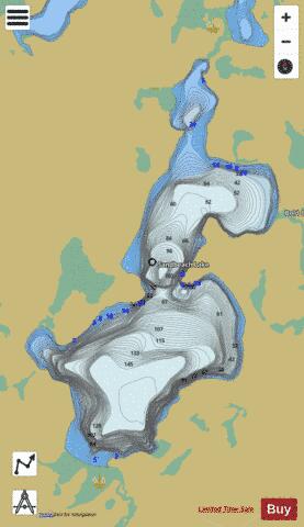 Sandbeach Lake depth contour Map - i-Boating App