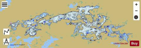 Panache Lake depth contour Map - i-Boating App