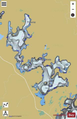 Grey Trout Lake depth contour Map - i-Boating App