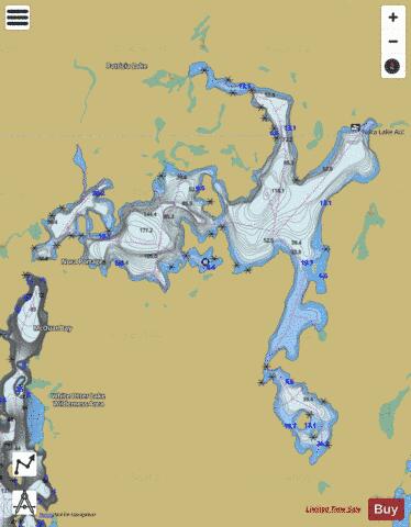 Nora Lake depth contour Map - i-Boating App