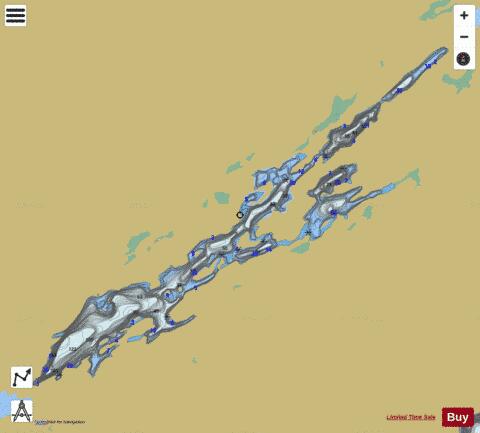 This Man Lake depth contour Map - i-Boating App