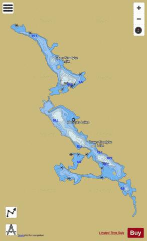 Klondyke Lakes depth contour Map - i-Boating App
