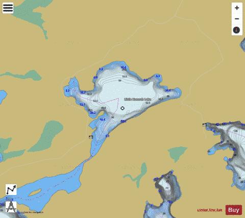 Little Hannah Lake depth contour Map - i-Boating App
