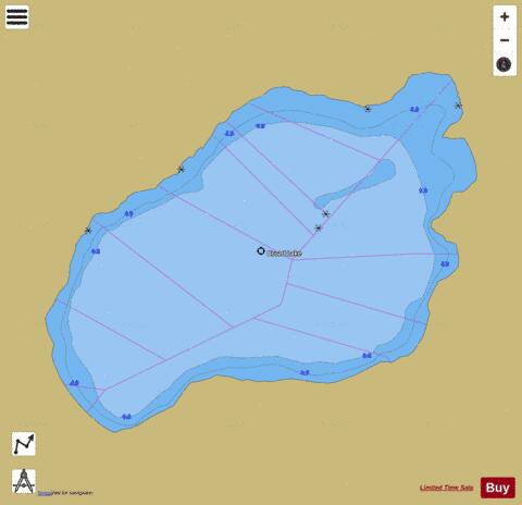 Broad Lake depth contour Map - i-Boating App
