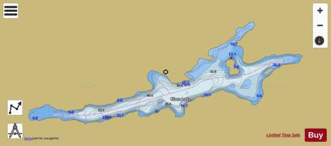 Clace Lake depth contour Map - i-Boating App