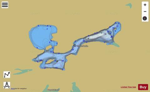 Limited Lake depth contour Map - i-Boating App