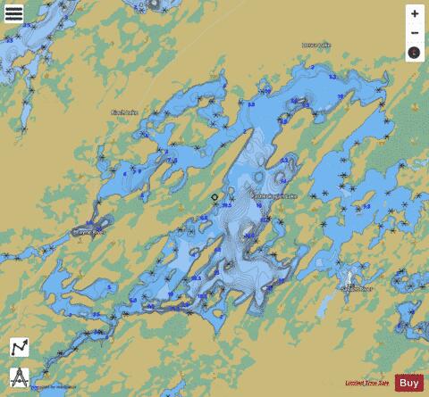 Pashkokogan Lake depth contour Map - i-Boating App