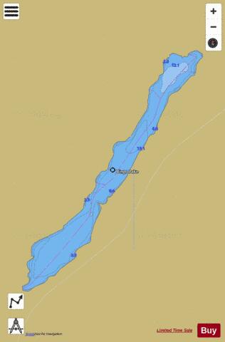 Bingo Lake depth contour Map - i-Boating App