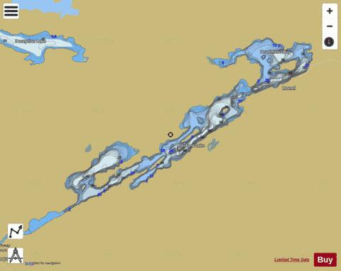 Botsford Lake depth contour Map - i-Boating App