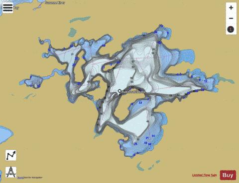 Kabikwabik Lake depth contour Map - i-Boating App