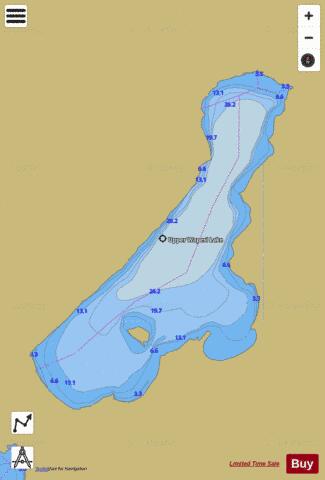 Upper Wapesi Lake depth contour Map - i-Boating App