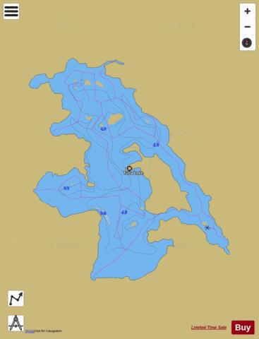 Tutu Lake depth contour Map - i-Boating App