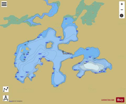 Cherry Lake depth contour Map - i-Boating App
