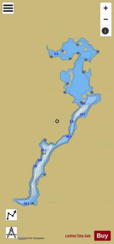 Polzin Lake depth contour Map - i-Boating App