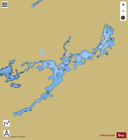 Morris Lake depth contour Map - i-Boating App