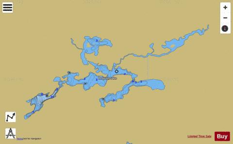 Redpath Lake depth contour Map - i-Boating App