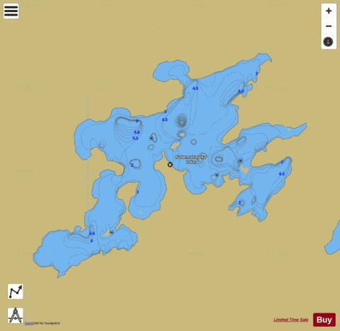 Nabemakoseka Lake depth contour Map - i-Boating App