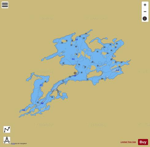Dinwiddie Lake depth contour Map - i-Boating App