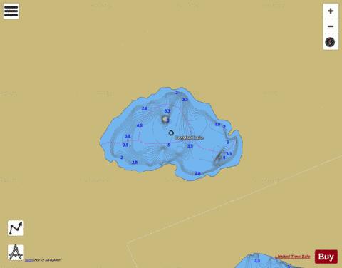 Ponsford Lake depth contour Map - i-Boating App