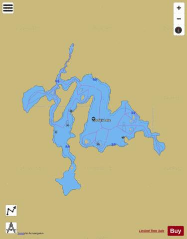 Cordick Lake depth contour Map - i-Boating App