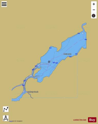 Assin Lake depth contour Map - i-Boating App