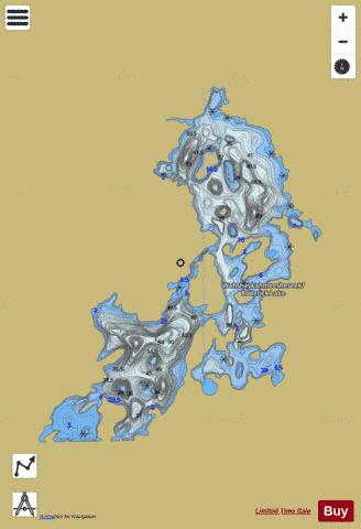Roderick Lake depth contour Map - i-Boating App