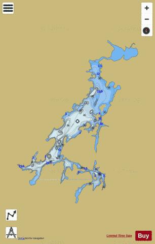 Mamakwash Lake depth contour Map - i-Boating App