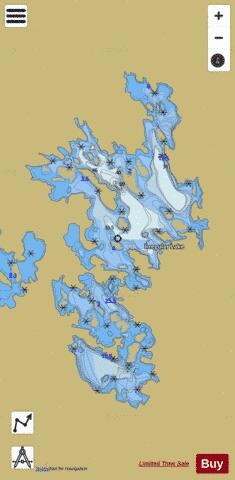 Irregular Lake depth contour Map - i-Boating App