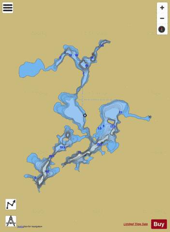Madden Lake depth contour Map - i-Boating App