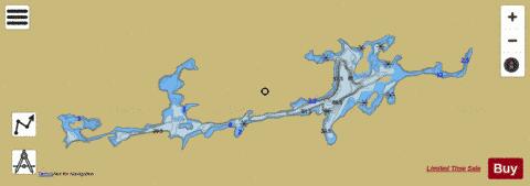 Cleveland Lake depth contour Map - i-Boating App