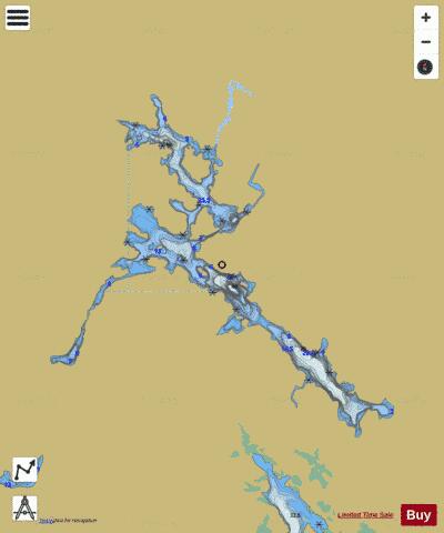 Critchell Lake depth contour Map - i-Boating App