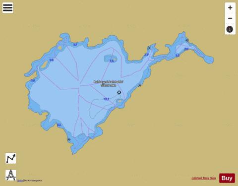 Silcox Lake depth contour Map - i-Boating App
