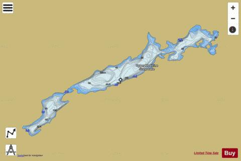 Upper Medicine Stone Lake depth contour Map - i-Boating App