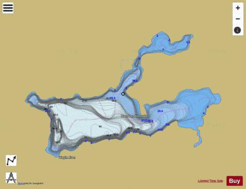 Hornblendite Lake depth contour Map - i-Boating App
