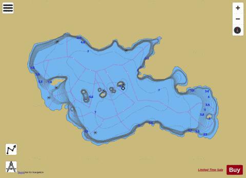 Duckling Lake depth contour Map - i-Boating App