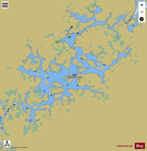 Sharpstone Lake depth contour Map - i-Boating App