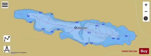 Sharp Lake depth contour Map - i-Boating App