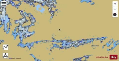 Springpole Lake depth contour Map - i-Boating App