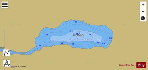 Nine Lake depth contour Map - i-Boating App