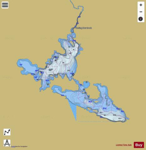 Setting Net Lake depth contour Map - i-Boating App
