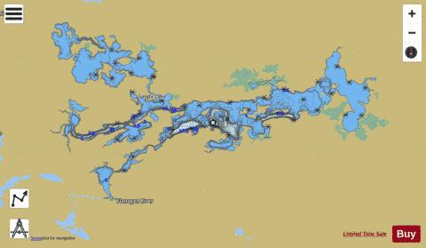 Sandy Lake depth contour Map - i-Boating App