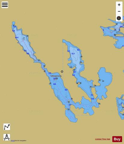Trident Lake depth contour Map - i-Boating App