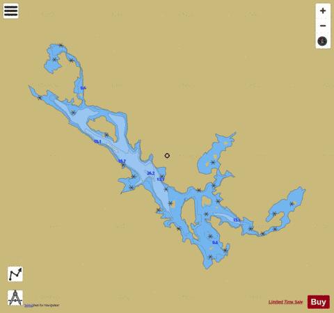 Redhead Lake depth contour Map - i-Boating App