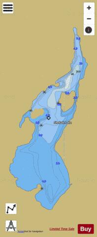 Shekak Lake depth contour Map - i-Boating App