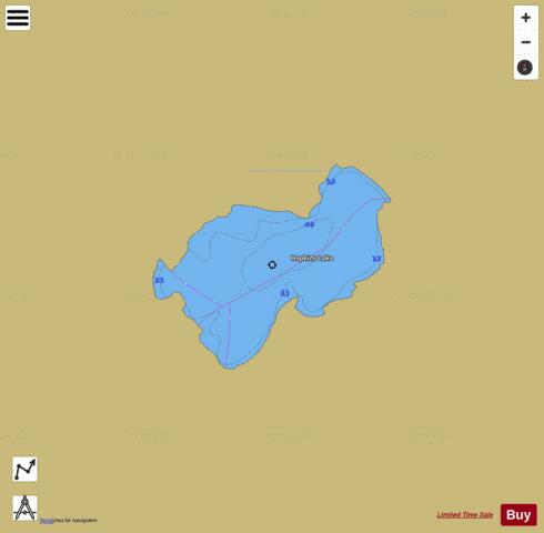 Hopkins Lake depth contour Map - i-Boating App