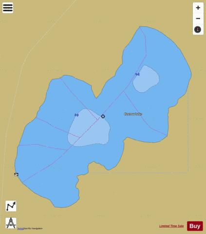 Keenoa Lake depth contour Map - i-Boating App