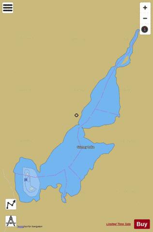 Gurney Lake depth contour Map - i-Boating App