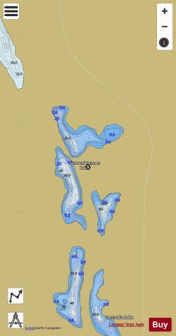 Sensenbrenner Lake depth contour Map - i-Boating App