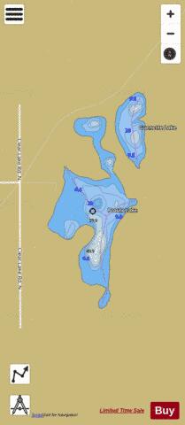 Proulx Lake depth contour Map - i-Boating App