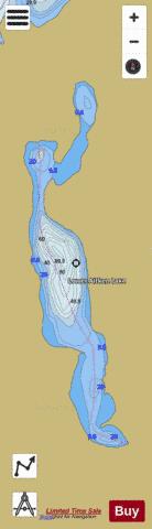 Lower Aitken Lake depth contour Map - i-Boating App